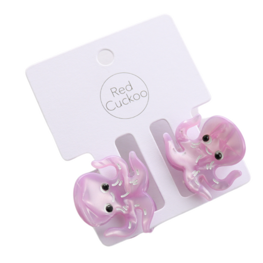 Mini Octopus Hair Claw Clips, Twin Pack, Purple