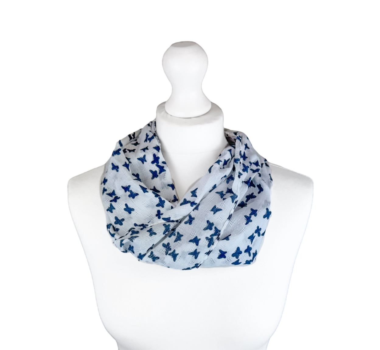 Butterfly Magnetic Scarf, White