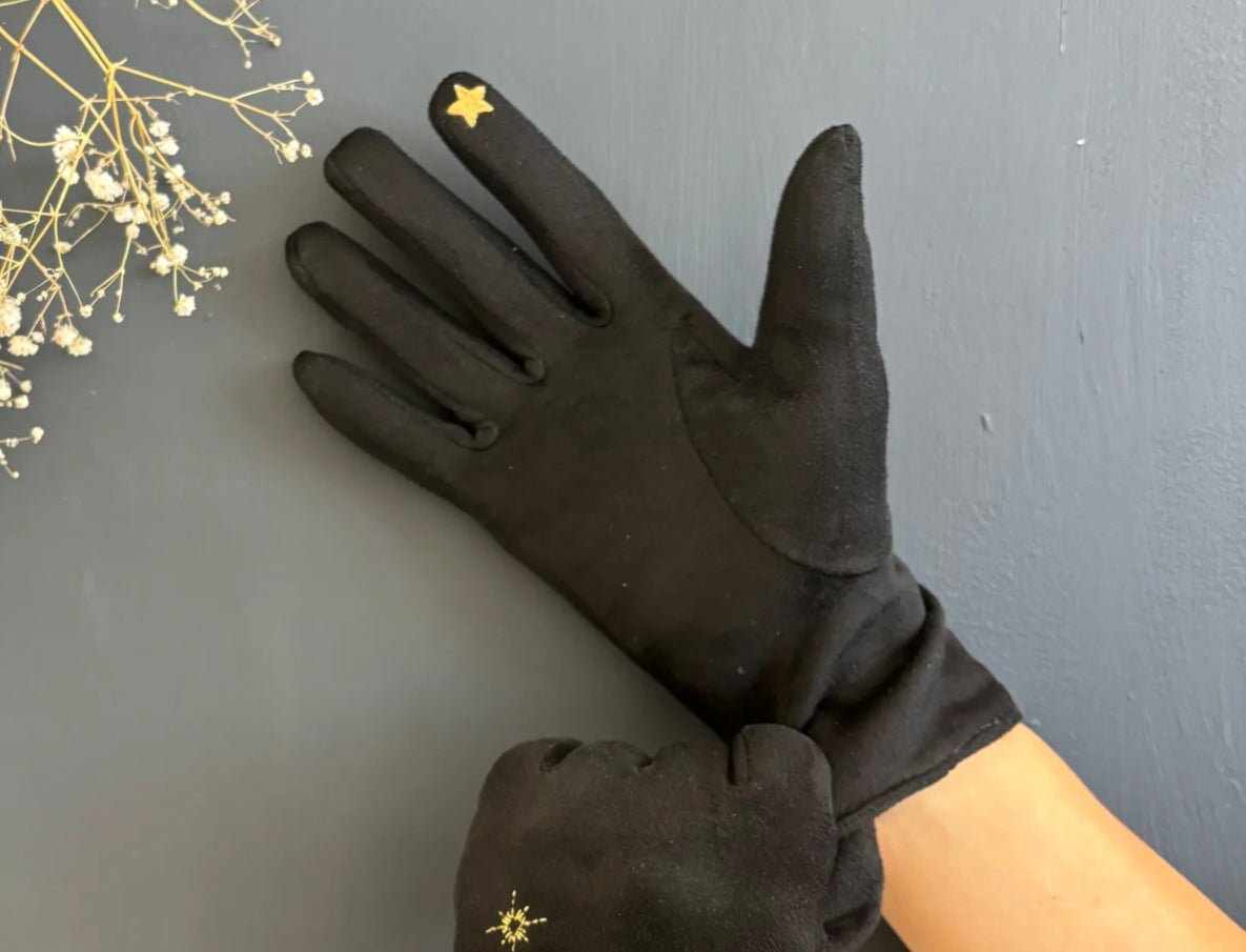 After Dark Embroidered Gloves