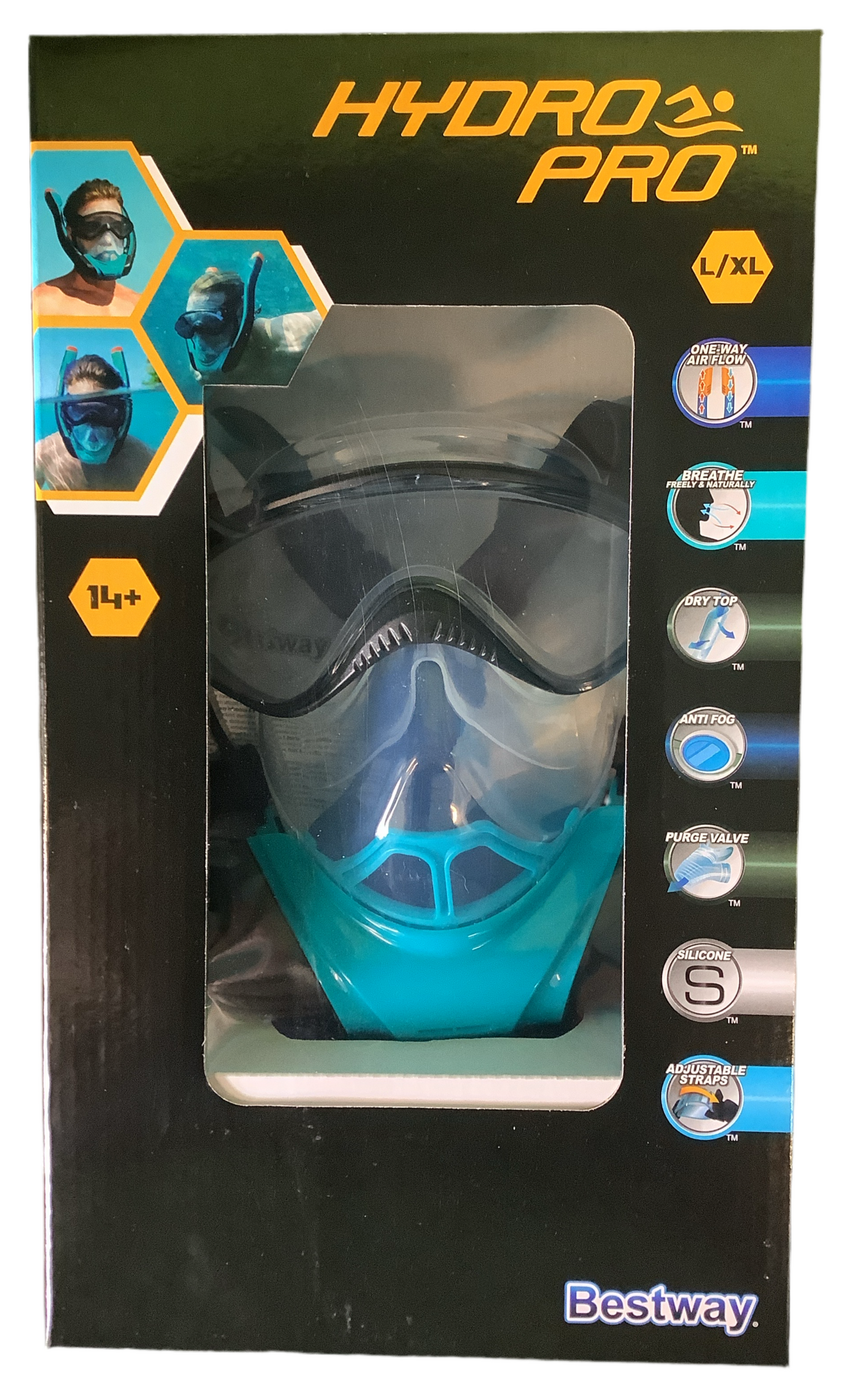 Flowtech, Full Face Snorkelling Mask, L/XL