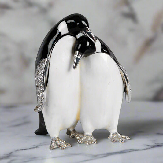 Pair of Penguins Treasured Trinket Box