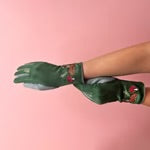 Secret Garden Embroidered Touchscreen Deer Gloves