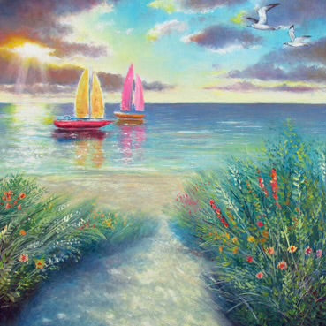 Sand Dune Sloop, Greetings Card