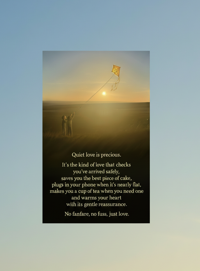 Quiet Love, Greetings Card