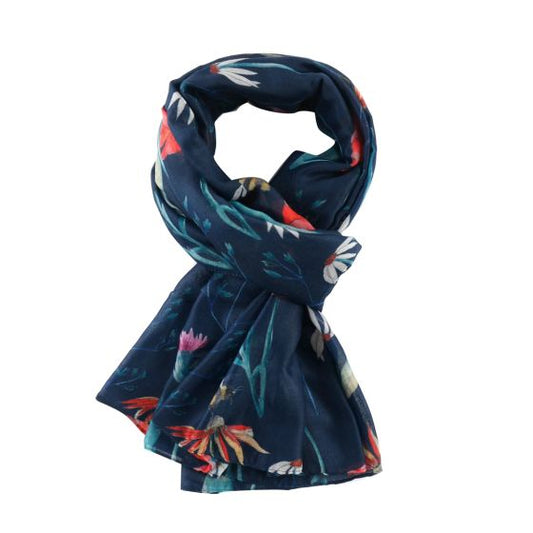 Meadow Print Scarf, Navy