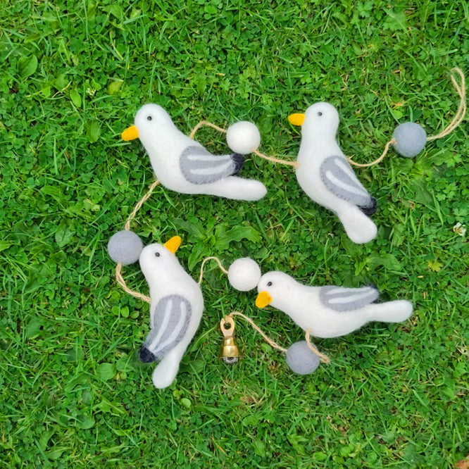 Handmade Felt Seagull String Mobile