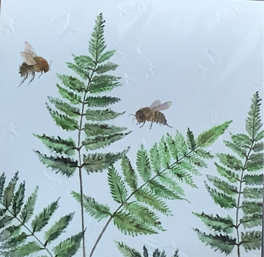Bee-tanical ‘Fern' Greetings Card