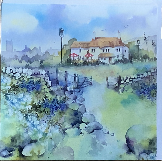 Whispers on the Wind Country Pub Greetings Card