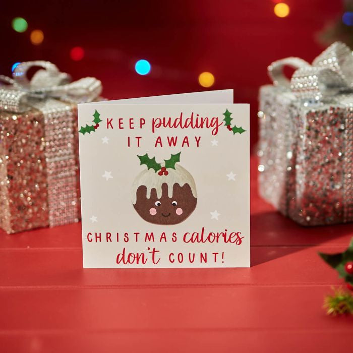 Christmas Pudding Christmas Card