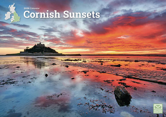 Cornish Sunsets A4 Calendar, 2026