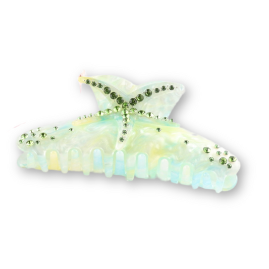 Starfish Hair Claw Clip, Green