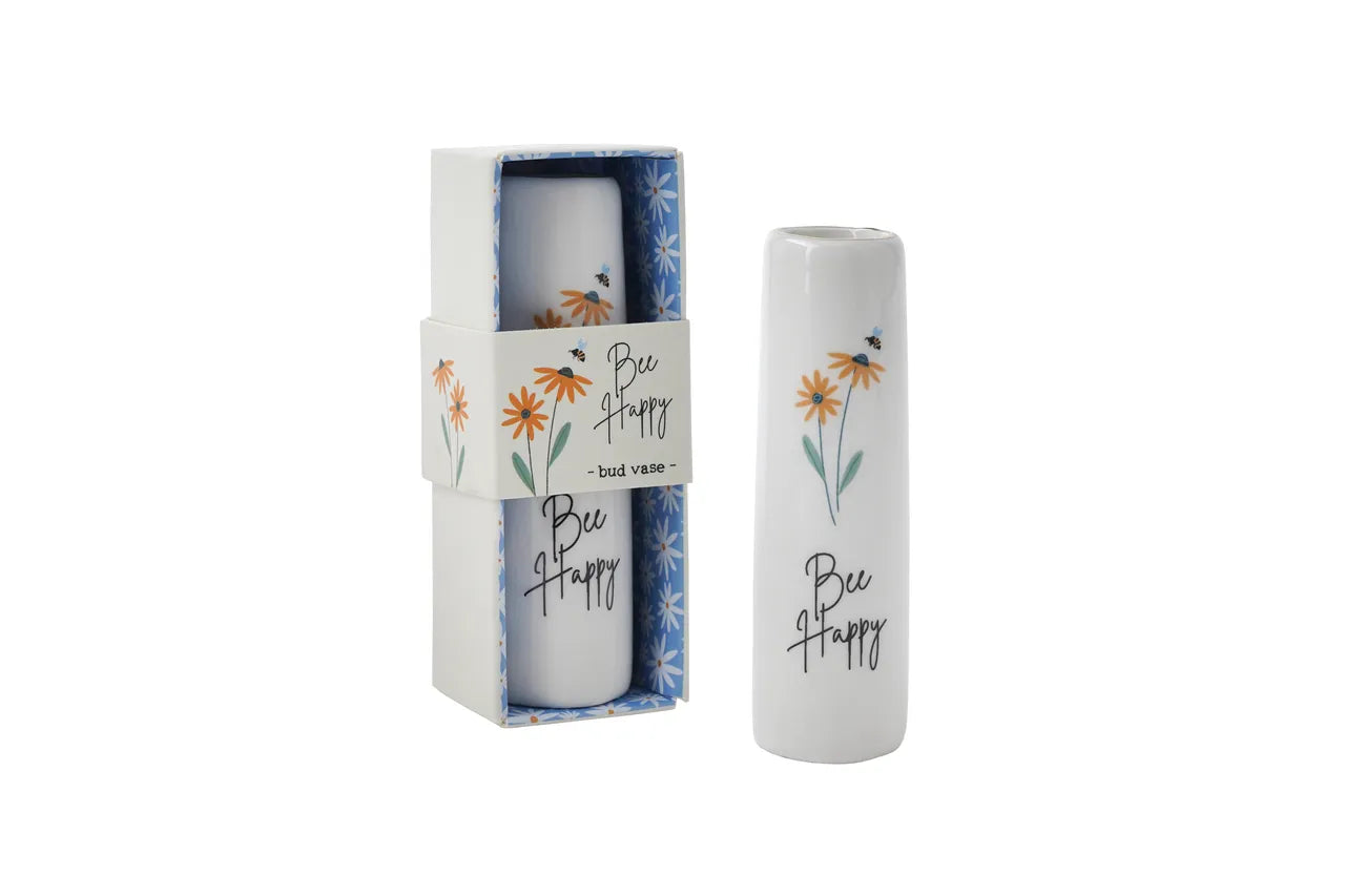 Just Smile 'Bee Happy' Ceramic Bud Vase