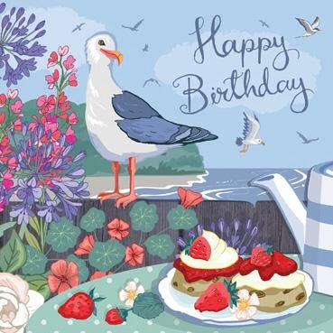 Happy Birthday Seagull Birthday Card