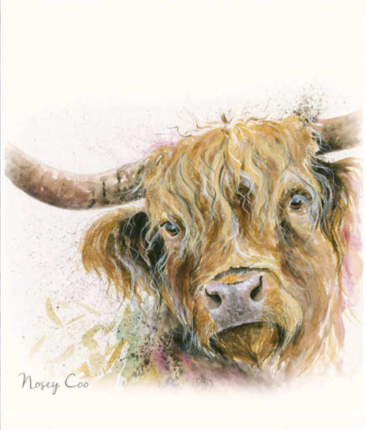 Feather & Fur Nosey Coo Greetings Card