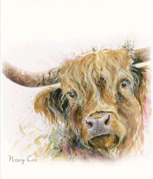 Feather & Fur Nosey Coo Greetings Card