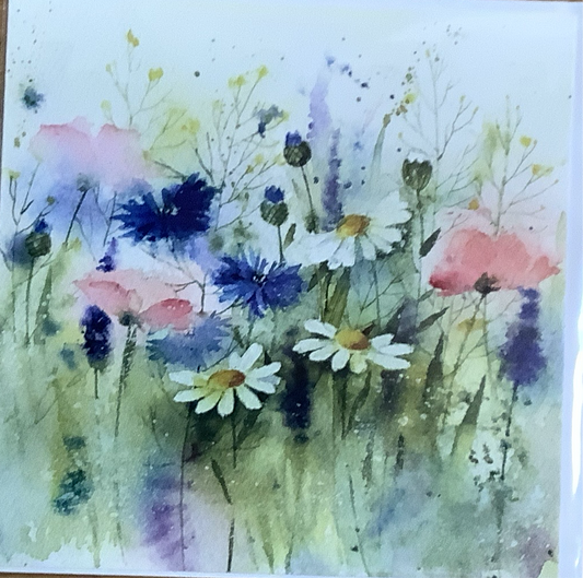 Whispers on the Wind Wild Flowers Greetings Card