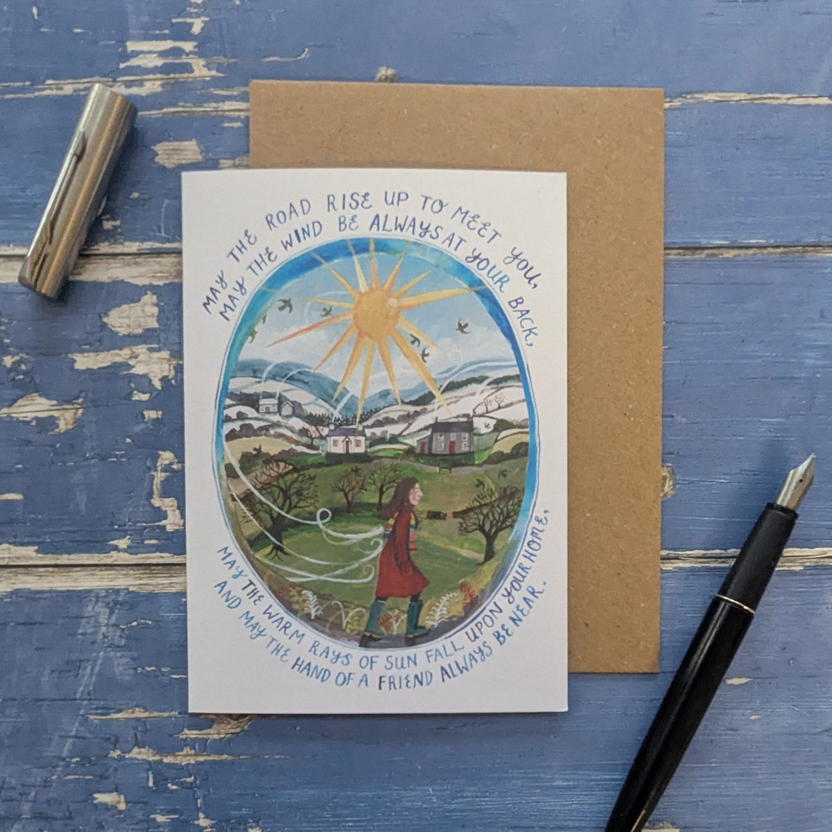 Driftwood Designs - May the Road Greetings Card