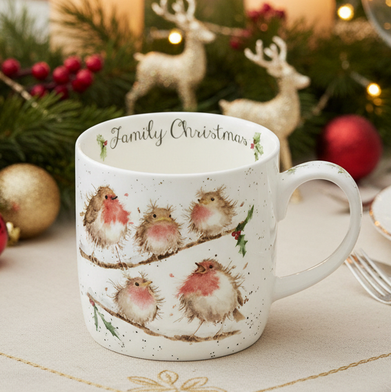 Wrendale Family Christmas Mug