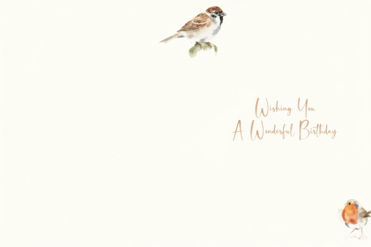 Garden Birds Birthday Card