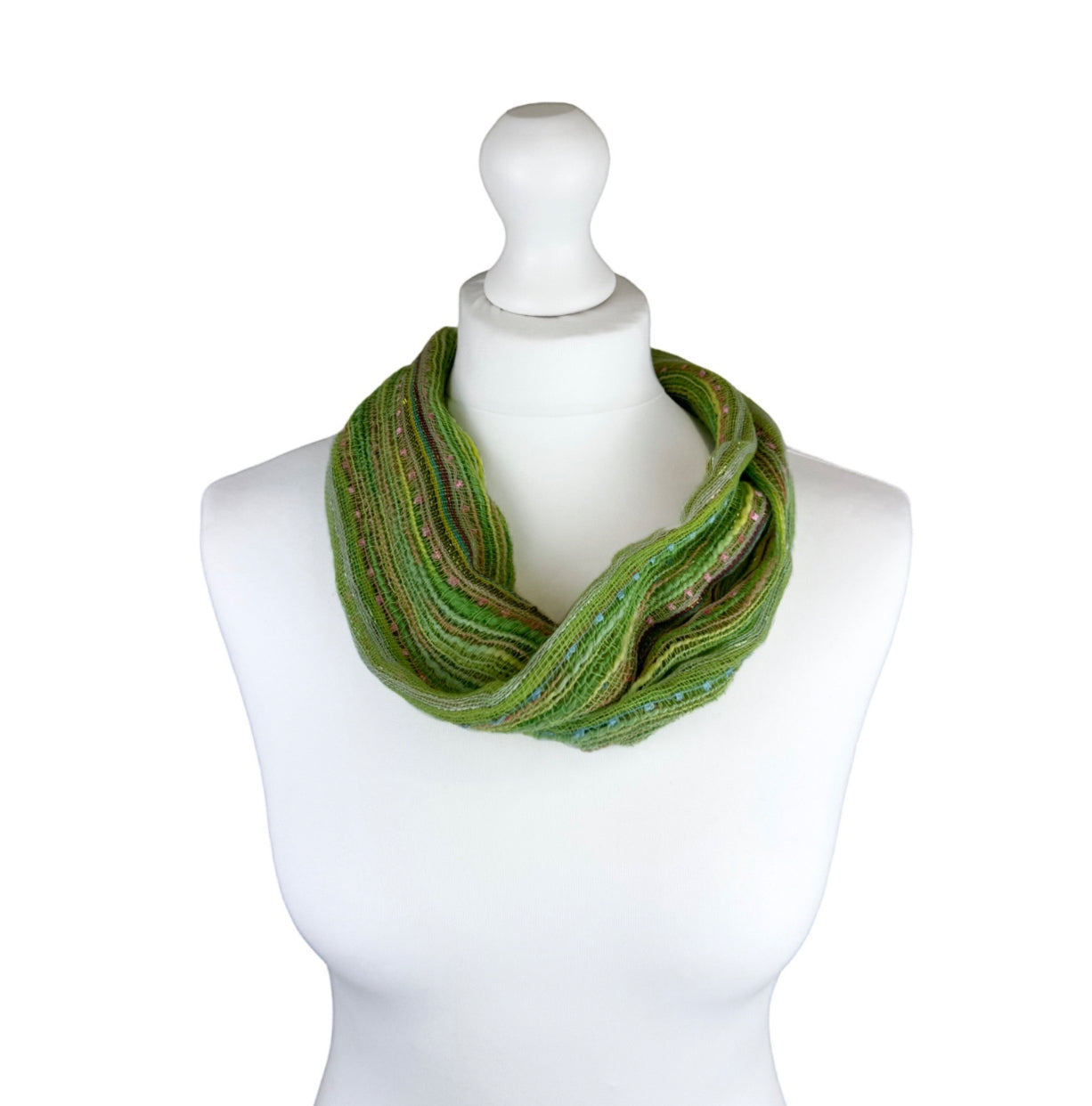 Vibrant Multi-Weave Magnetic Scarf (lime green)
