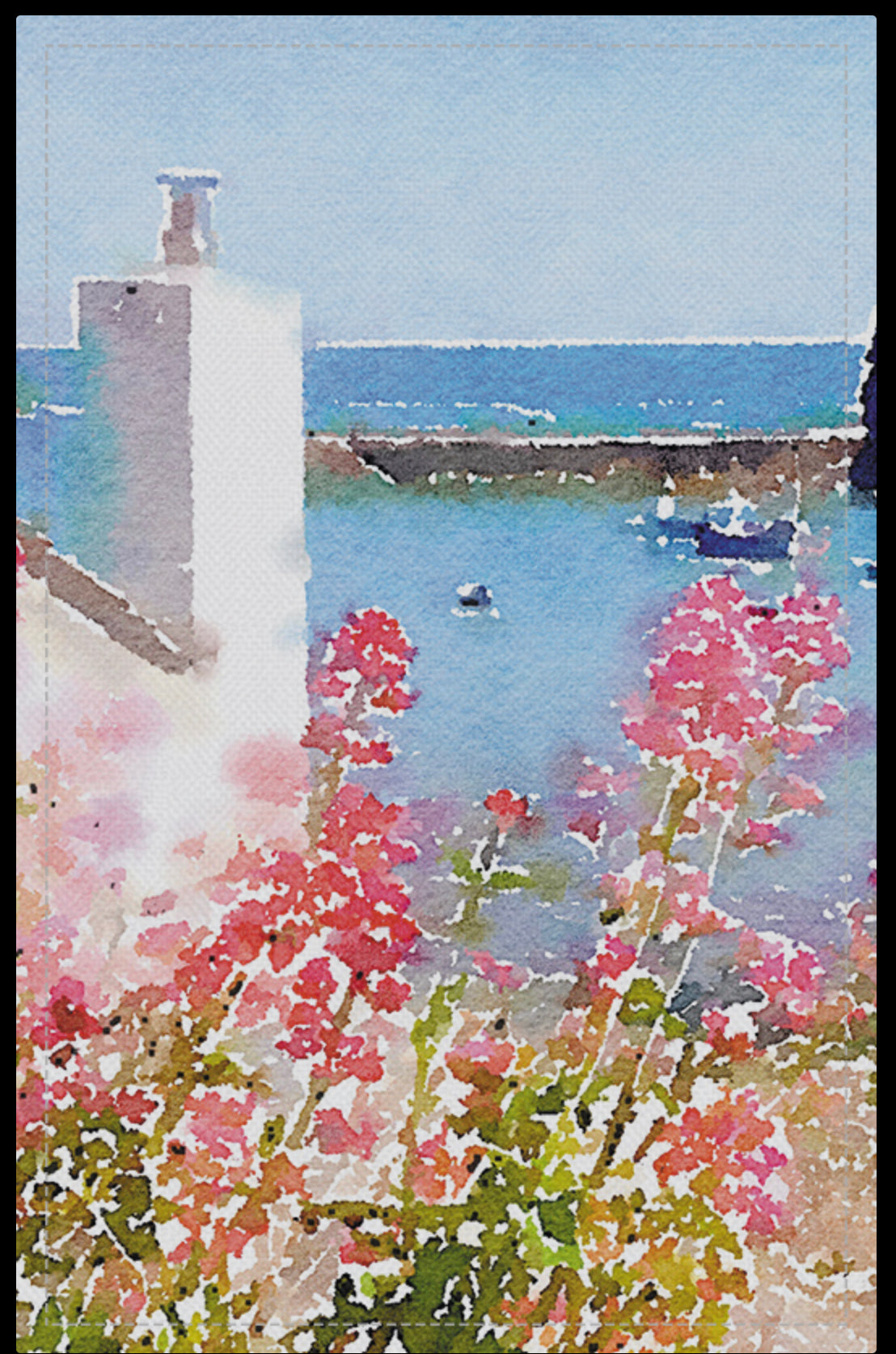Harbour Cottages Cotton Tea Towel