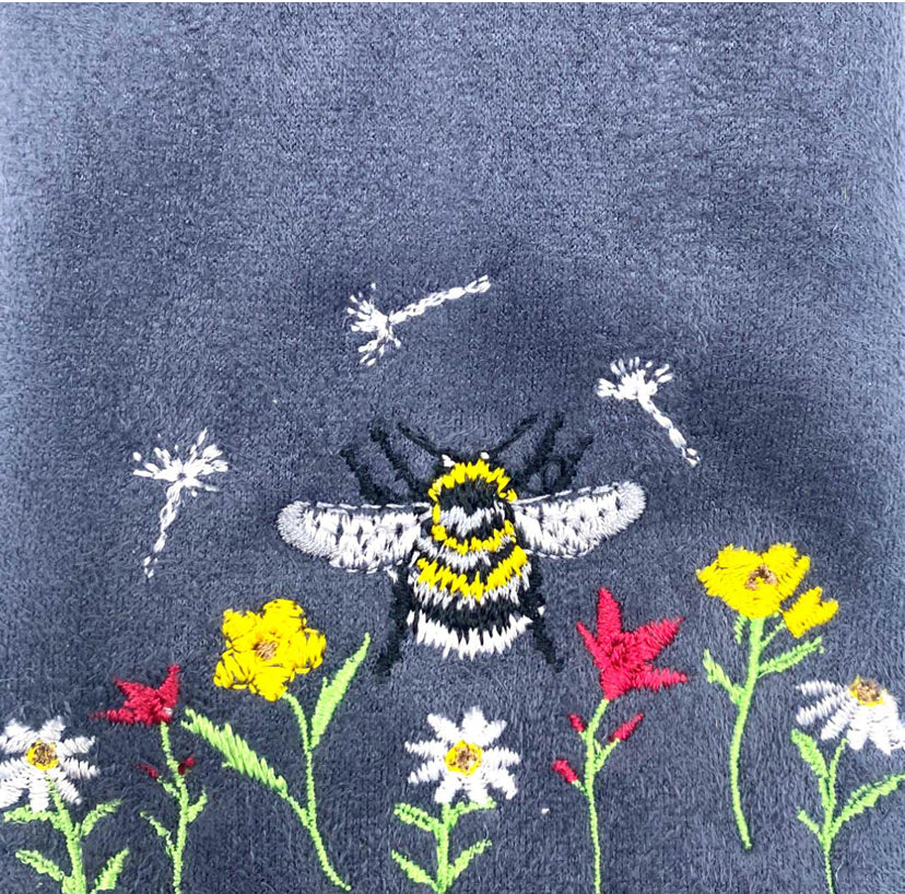Secret Garden Embroidered Touchscreen Bee Gloves