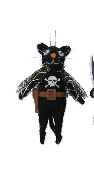 Handmade Felt Black Cat