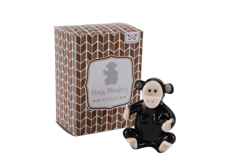 Glass Monkey Figurine
