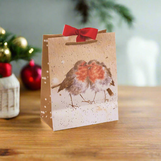 Medium Robin Christmas Gift Bag