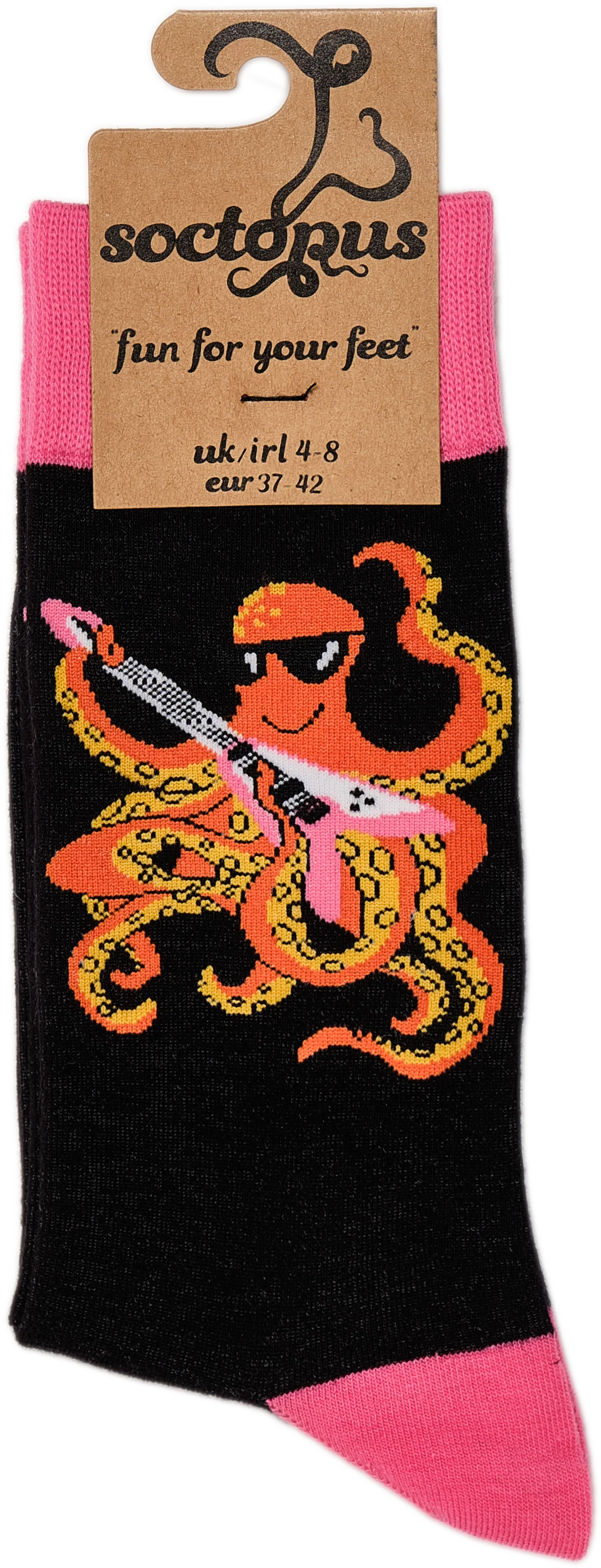 Soctopus Socks - Rocktopus Unisex, Size 4-8