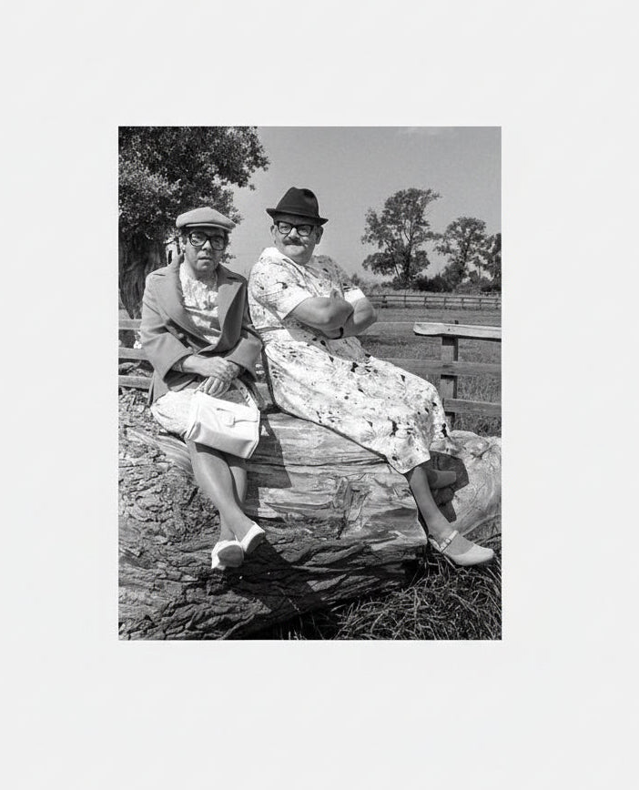 The Two Ronnies Black & White Greetings Card