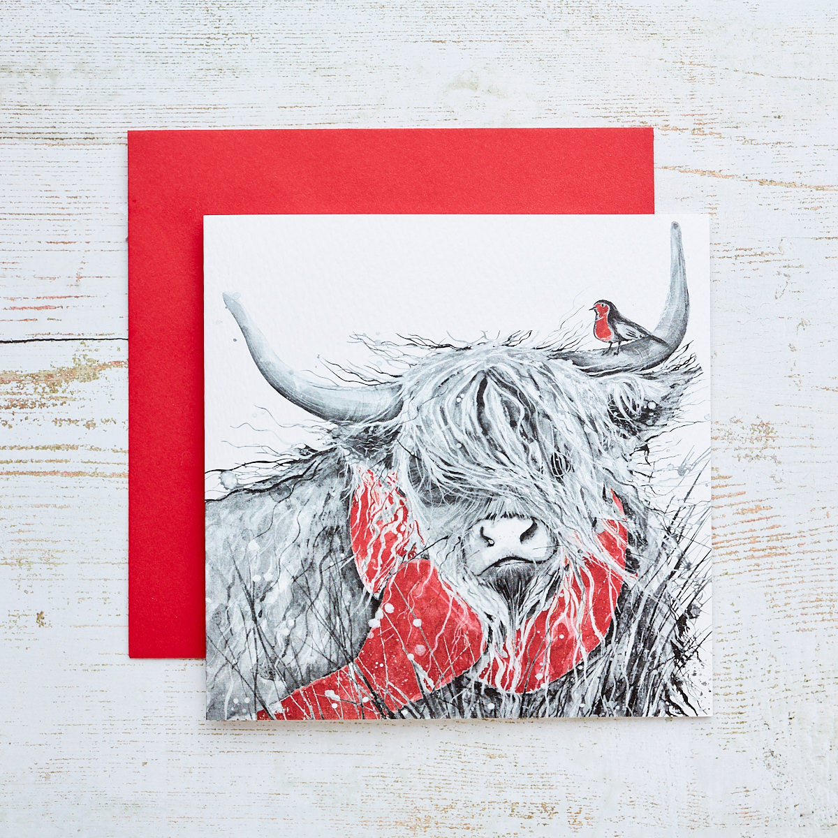 Highland Cow Christmas Card