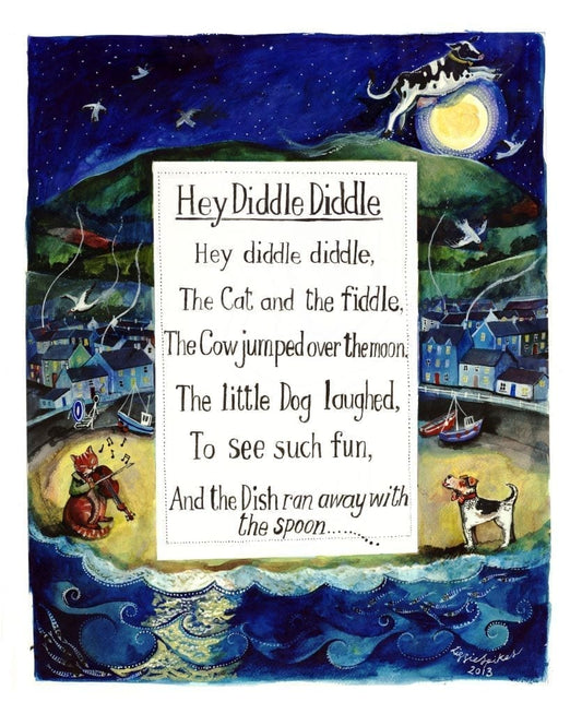 Hey Diddle Diddle Greetings Card