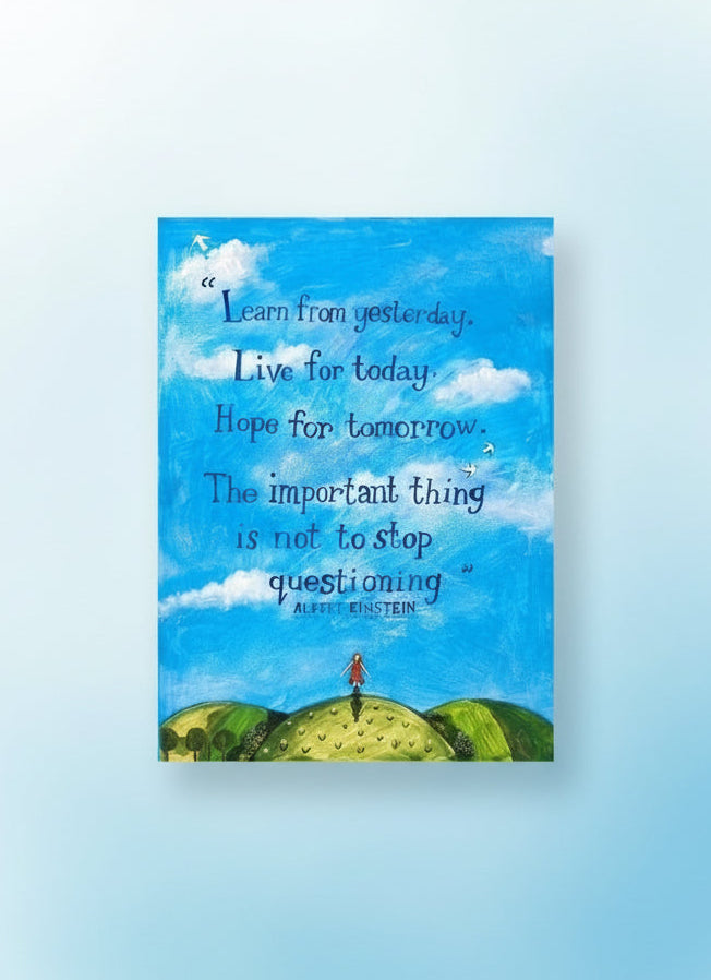 Learn From Yesterday Greetings Card