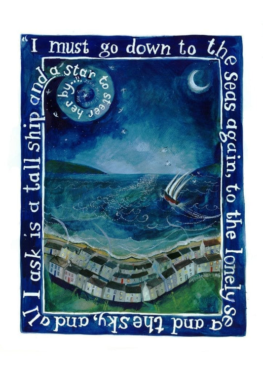 I Must go Down to the Sea Again Greetings Card