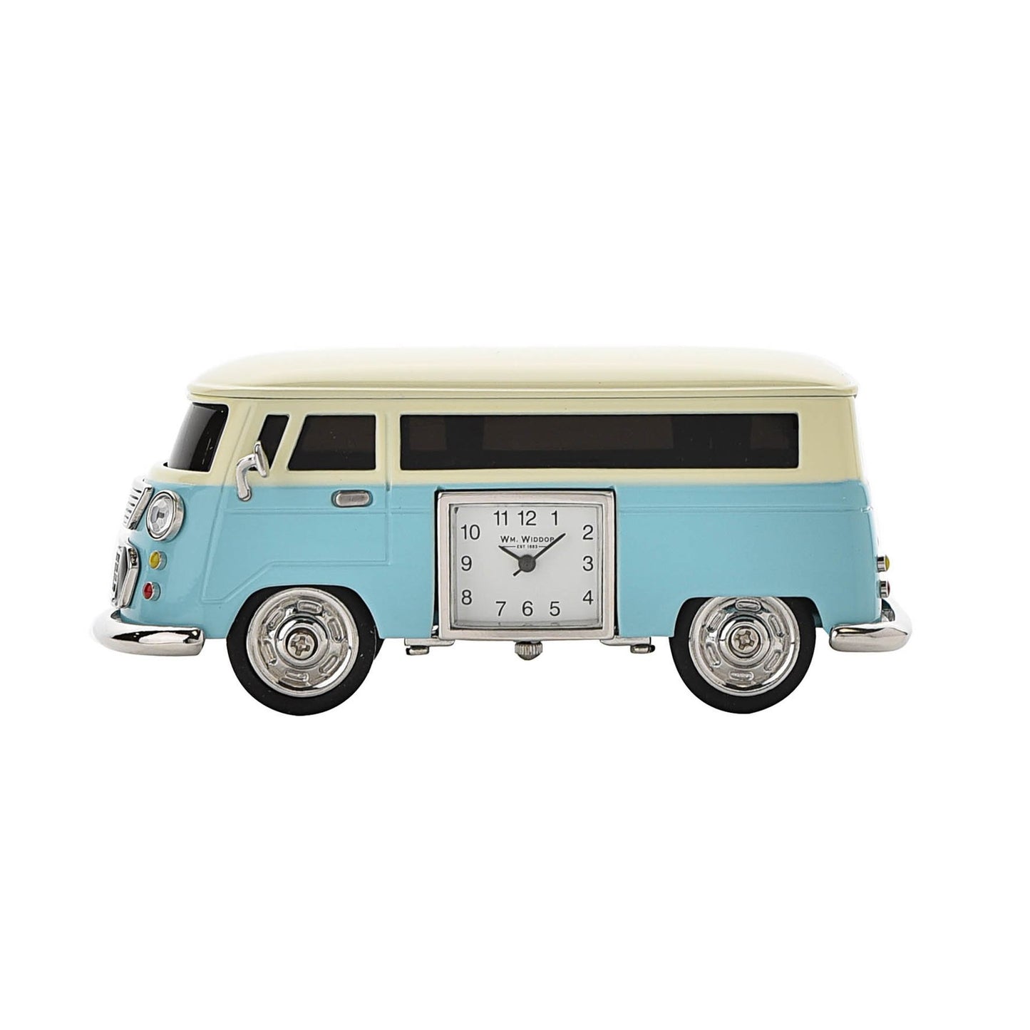Miniature Blue VW Camper Van Clock