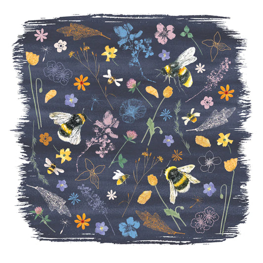 RSPB Bee's Amongst Flowers Greetings Card