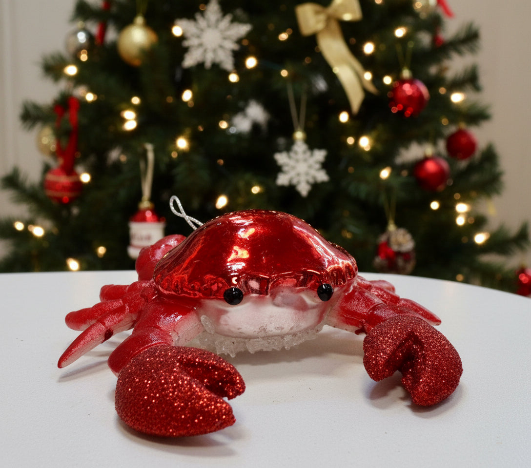 Sass & Belle Festive Crab Christmas Decoration