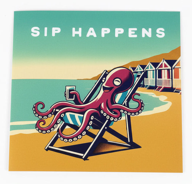 ‘Sip Happens', Greetings Card