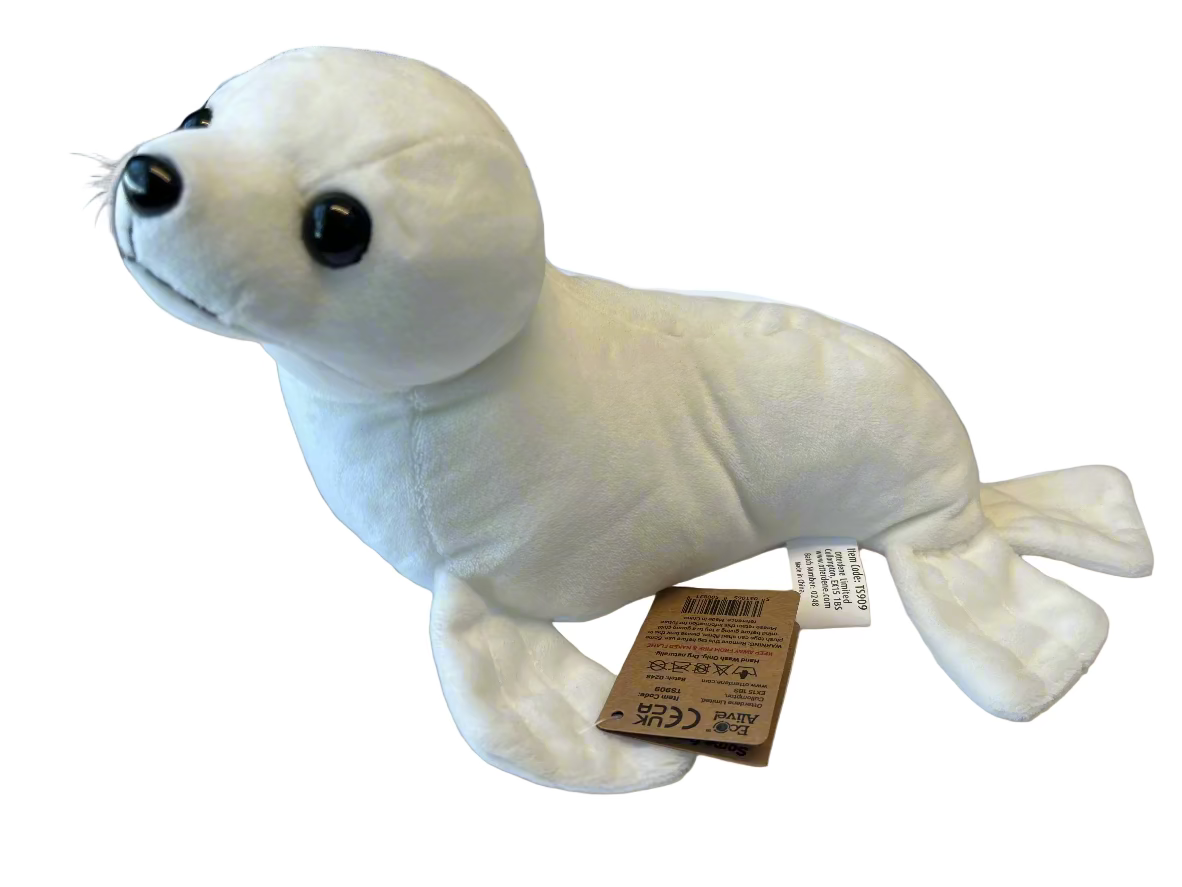 Large Soft White Seal Toy
