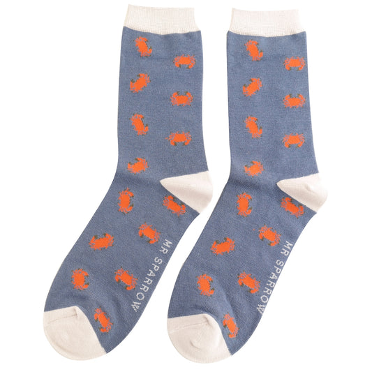 Crab Socks, Size 7-11, (Euro 42-46)