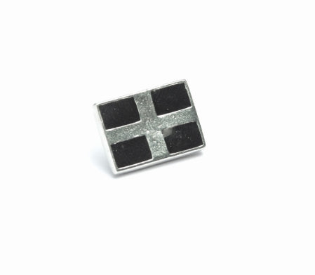 Cornish Pewter St Pirans Flag Pin Badge