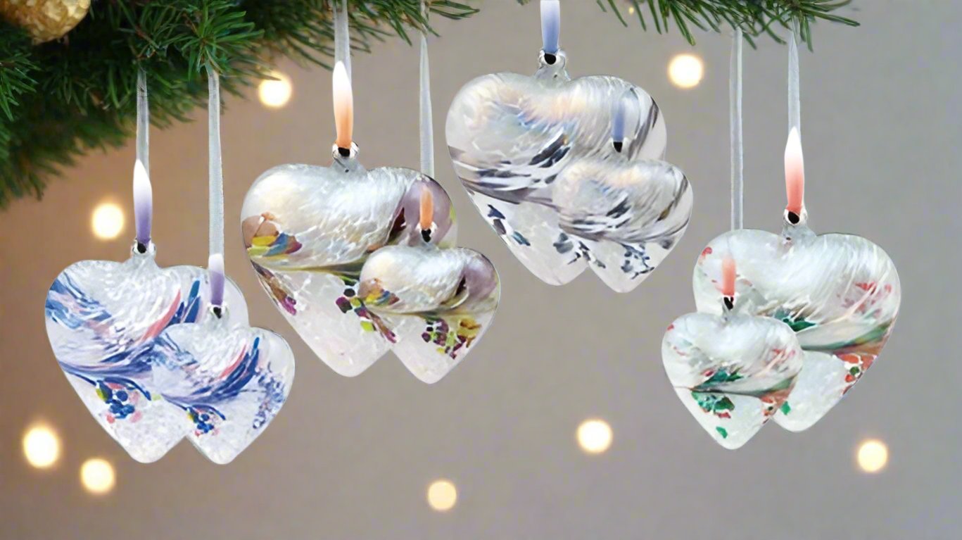 Friendship Coloured Glass Heart - 8 cm