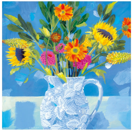 Claire Henley Bright Flowers Greetings Card