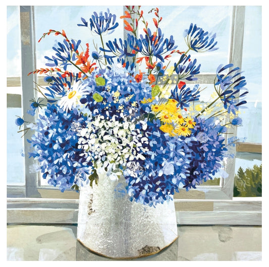 Claire Henley July Flowers Greetings Card