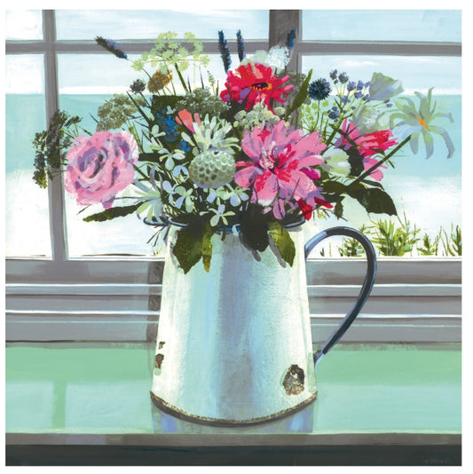Claire Henley Fresh Flowers from the Shelter Greetings Card