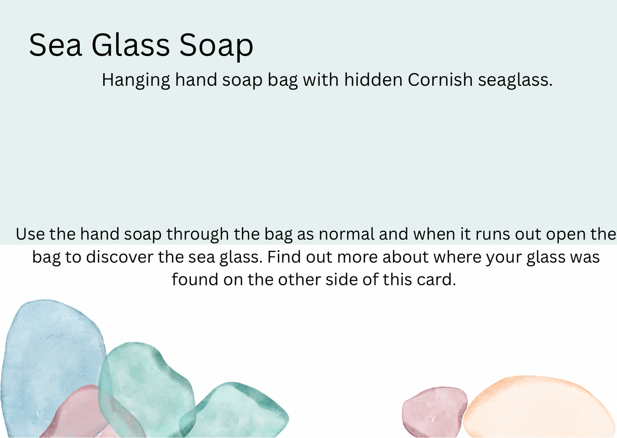 Cornish Sea Glass Hanging Soap Bag