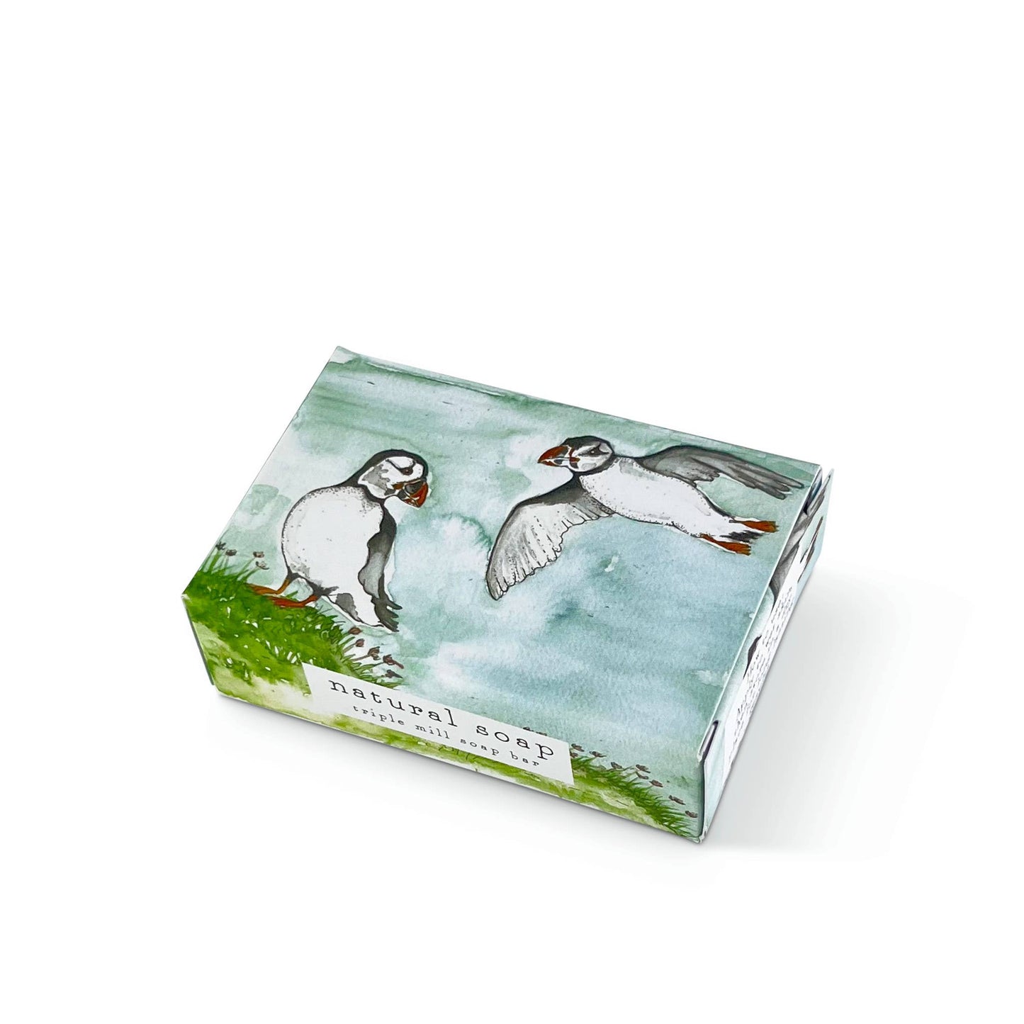 Coastal Range - 100g Natural Soap - Puffins, Lime, Basil & Mandarin
