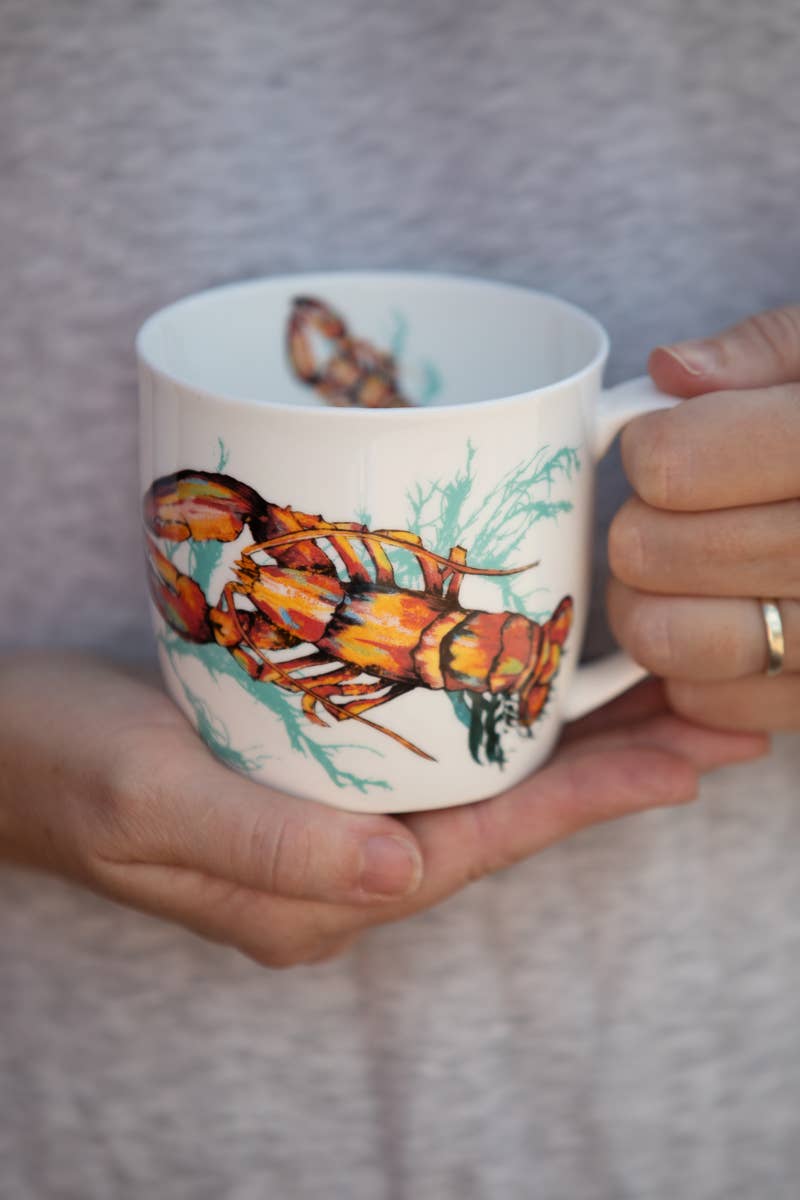 Red Lobster Bone China Mug