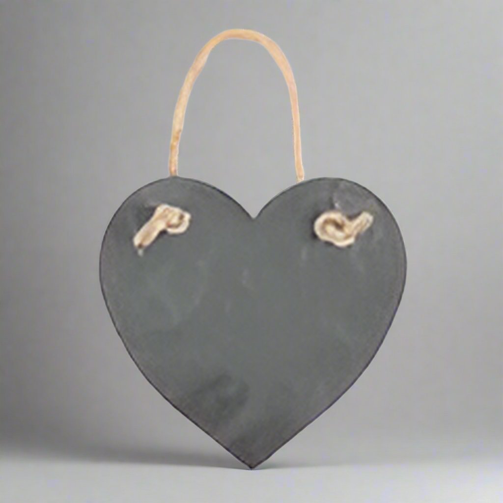 'All you need is love and cake' Slate Hanging Heart
